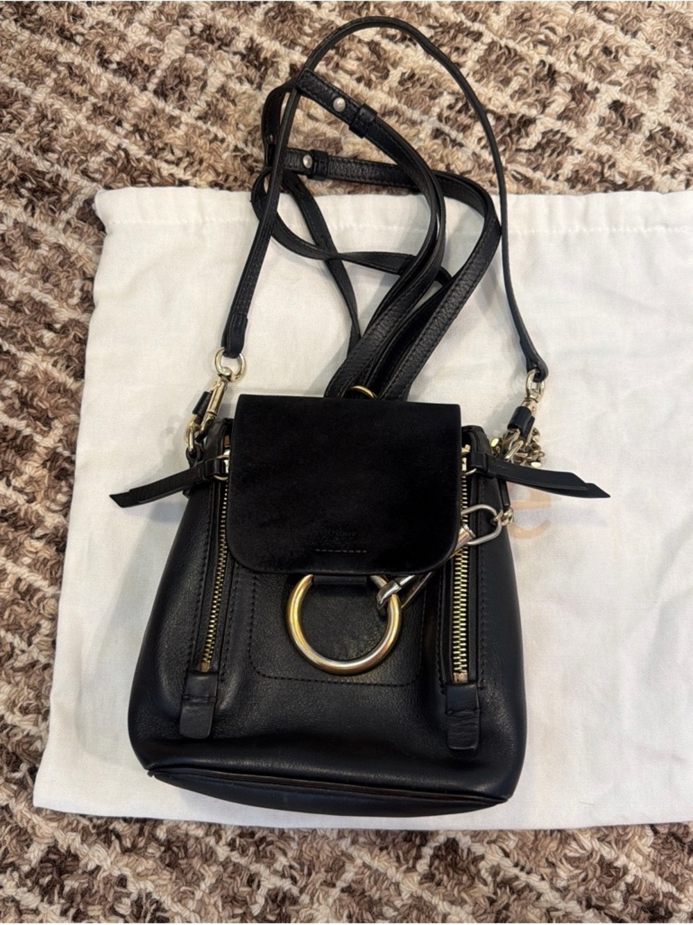 Chloé Black Faye Backpack
